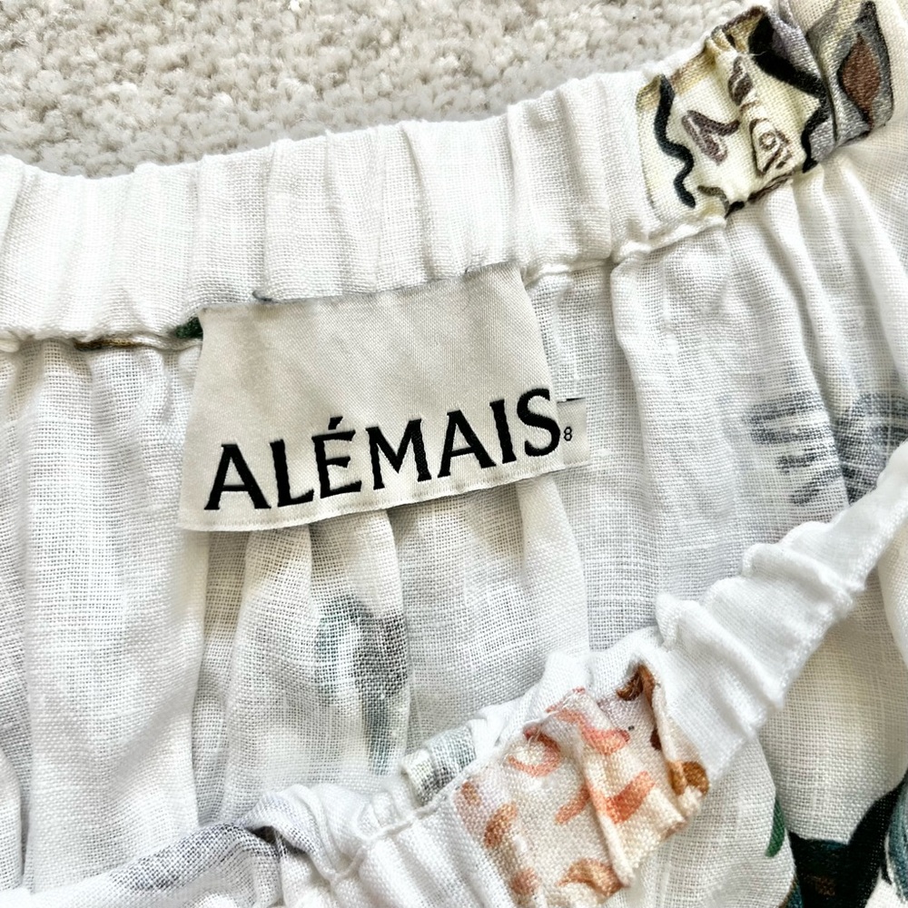 ALEMAIS HERA Drawstring Top In Ivory Size 8 Greek Art to Wear Artsy Chic - Picture 4 of 9